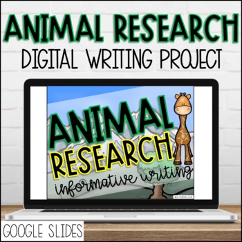 Preview of Animal Research Project | Google Slides Informative Writing Prompt with Videos