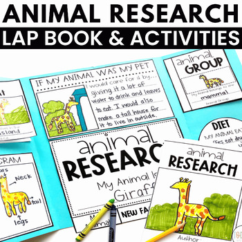 Preview of Animal Research Project Lapbook, Booklet and Activities for 1st, 2nd, 3rd Grade