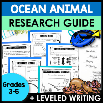 Preview of Animal Research Report | Ocean Animals and Marine Biology Informational Writing