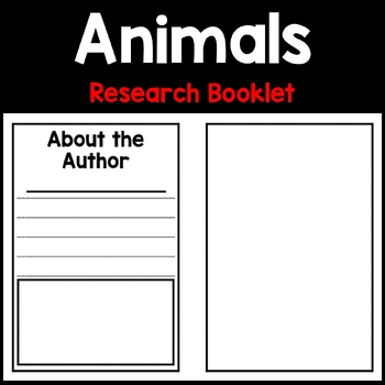 Animal Research Project Pamphlet / Booklet (6 sets with and w/o headings)