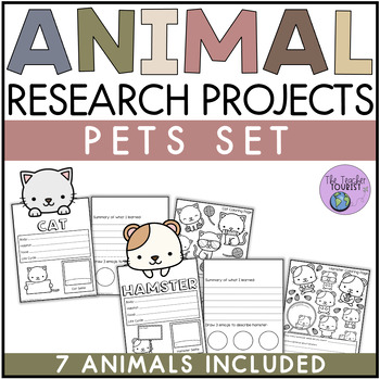Preview of Animal Research Project Pets Set | Informational Writing | Animal Facts