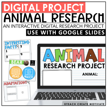 Preview of Animal Research Project - Animal Report Templates - Interactive Research Slides