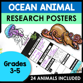 Ocean Animal Research Report Posters - Marine Biome