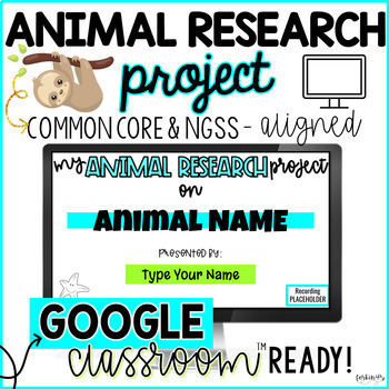 Preview of Animal Research Project (for Google Slides™)