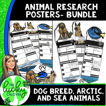 Preview of Animal Report Template | Research Poster Writing Template | Bundle