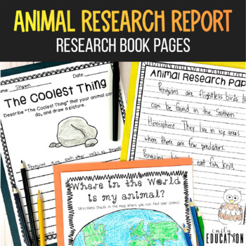 animal research project printable
