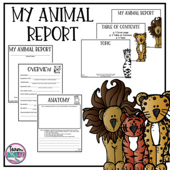 Preview of Animal Research Report Digital Google Slides & Printable