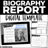 Biography Report Digital Project | Google Slides Template 