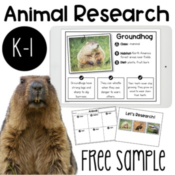 Preview of Animal Research Report | FREE SAMPLE | Digital option included