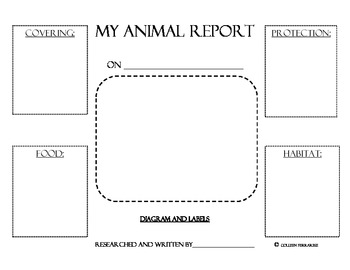 Google Classroom Animal Research Graphic Organizer