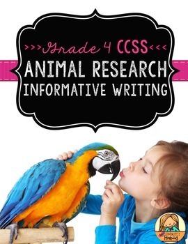 Preview of Animal Research Report: Multi-Draft Informative Writing for Grade 4 (CCSS)