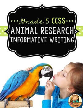 Preview of Animal Research Report: Multi-Draft Informative Writing for Grade 5 (CCSS)