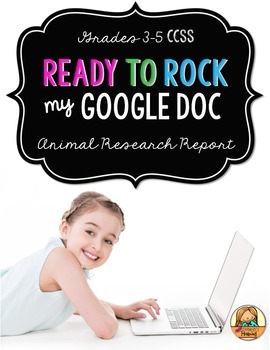 Preview of Animal Research Report: Multi-Draft Informative Writing using Google Docs {CCSS}