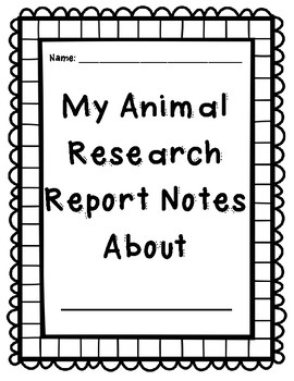 Preview of Animal Research Report Notes with EET