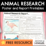 Animal Research Report Printables