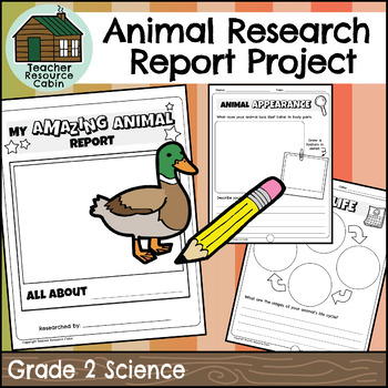 Preview of Animal Research Report Project (Grade 2 Science)