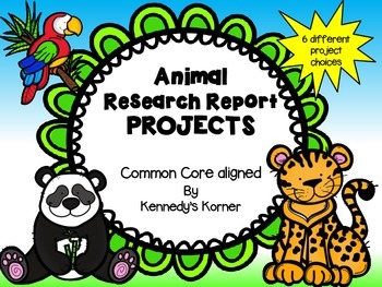 Preview of Animal Research Report Projects~Aligned to the Common Core