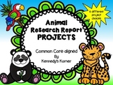Animal Research Report Projects~Aligned to the Common Core
