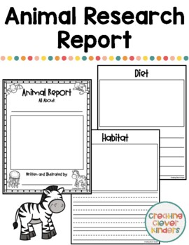 Animal Research Report Template by Creating Clever Kinders | TPT