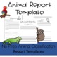 Animal Research Report Template | Animal Classification Non-fiction Writing