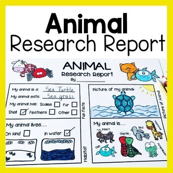 Preview of Animal Research Report Worksheets and Graphic Organizers + Google Slides