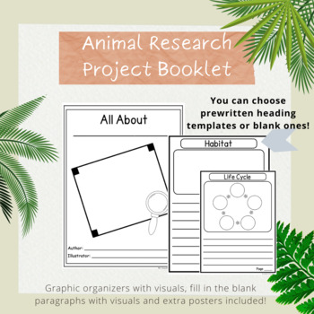 Preview of Animal Research Report Writing Booklet (+ SUPER SCAFFOLDS - ENL FRIENDLY)