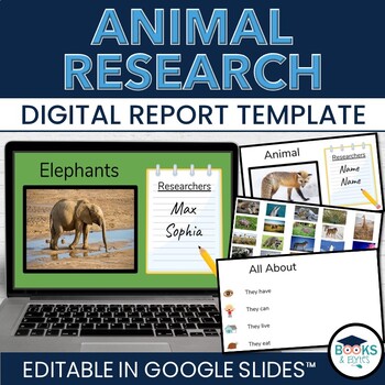 Preview of Animal Research Report Writing Digital Slideshow Template for Google Slides
