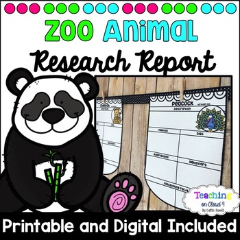 Preview of Digital Animal Research Project | Animal Report | Nonfiction Writing