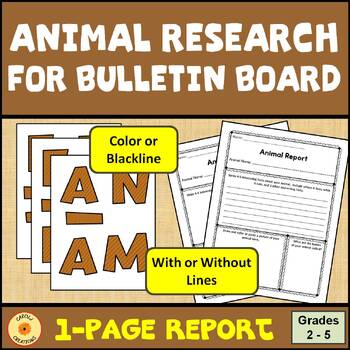 Preview of Animal Research Report with Bulletin Board Letters