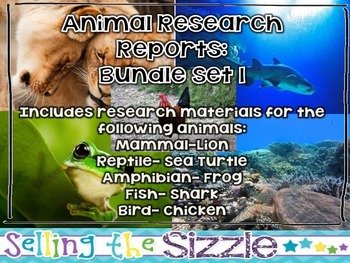 Preview of Animal Research Reports- Bundle Set #1