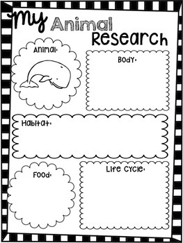 free elementary animal research report template