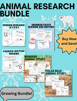 Preview of Animal Research Study Bundle- Growing Bundle!! Buy Now and Save