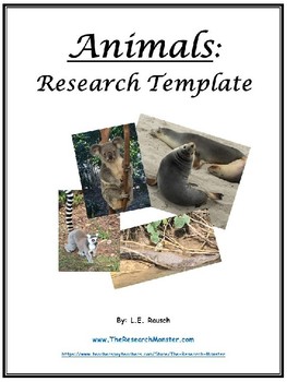 Preview of Animal Research Template EDITABLE