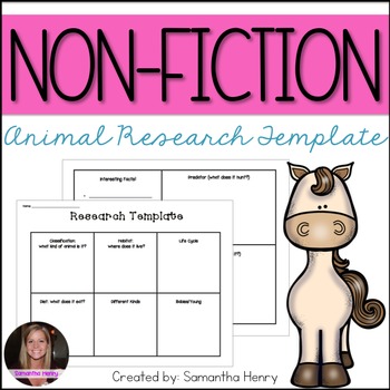 Animal Research Template FREEBIE by Samantha Snow | TPT