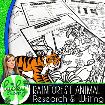 Preview of Animal Research Template | Rainforest Writing | Distance Learning