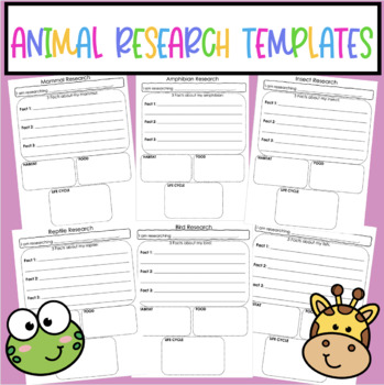Preview of Animal Research Templates