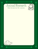 Animal Research Worksheet