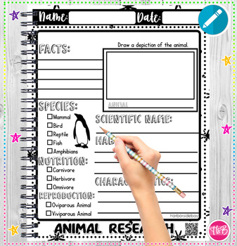 Preview of Animal Research Worksheet | Fast Print and Assign