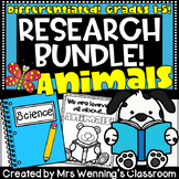 Animal Research & Writing! All About Animals! Differentiat