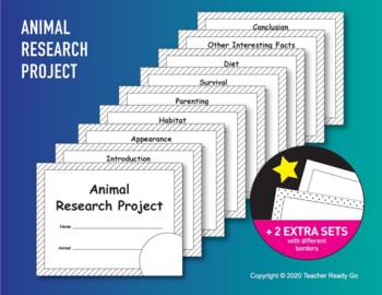 Preview of Simple Animal Research Student Workbook Outline Packet Printable