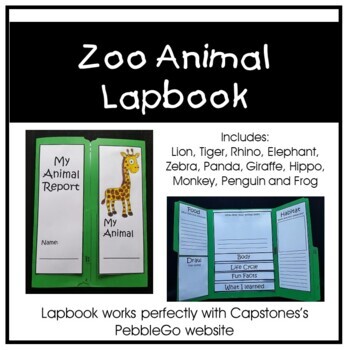 Animal Research - Zoo Animal Lapbooks by Grow Explore Discover | TPT