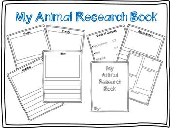 Preview of Animal Research template (freebie)