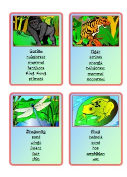 Preview of Animal Riddle Cards and backing