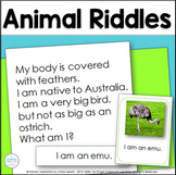 Animal Riddle Cards Inference, Key Details, and Vocabulary