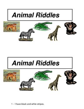 Preview of Animal Riddles