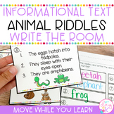 Animal Riddles | Informational Text| Write the Room | Writ