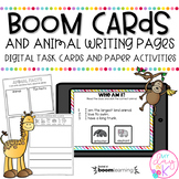 Animal Riddles and Labels Boom Cards™ and Writing Pages
