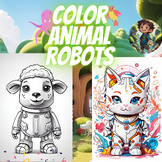 Animal Robots coloring pages - for kids