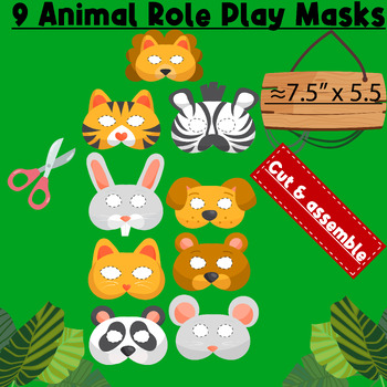 Preview of Free Animals Mask / Animal Role Play Masks