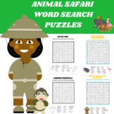 Animal Safari Word Search Puzzles No Prep Summer Activities